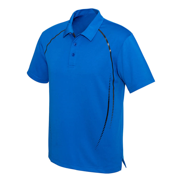 Biz Collection P604MS Mens Cyber Short Sleeve Polo Royal/Silver