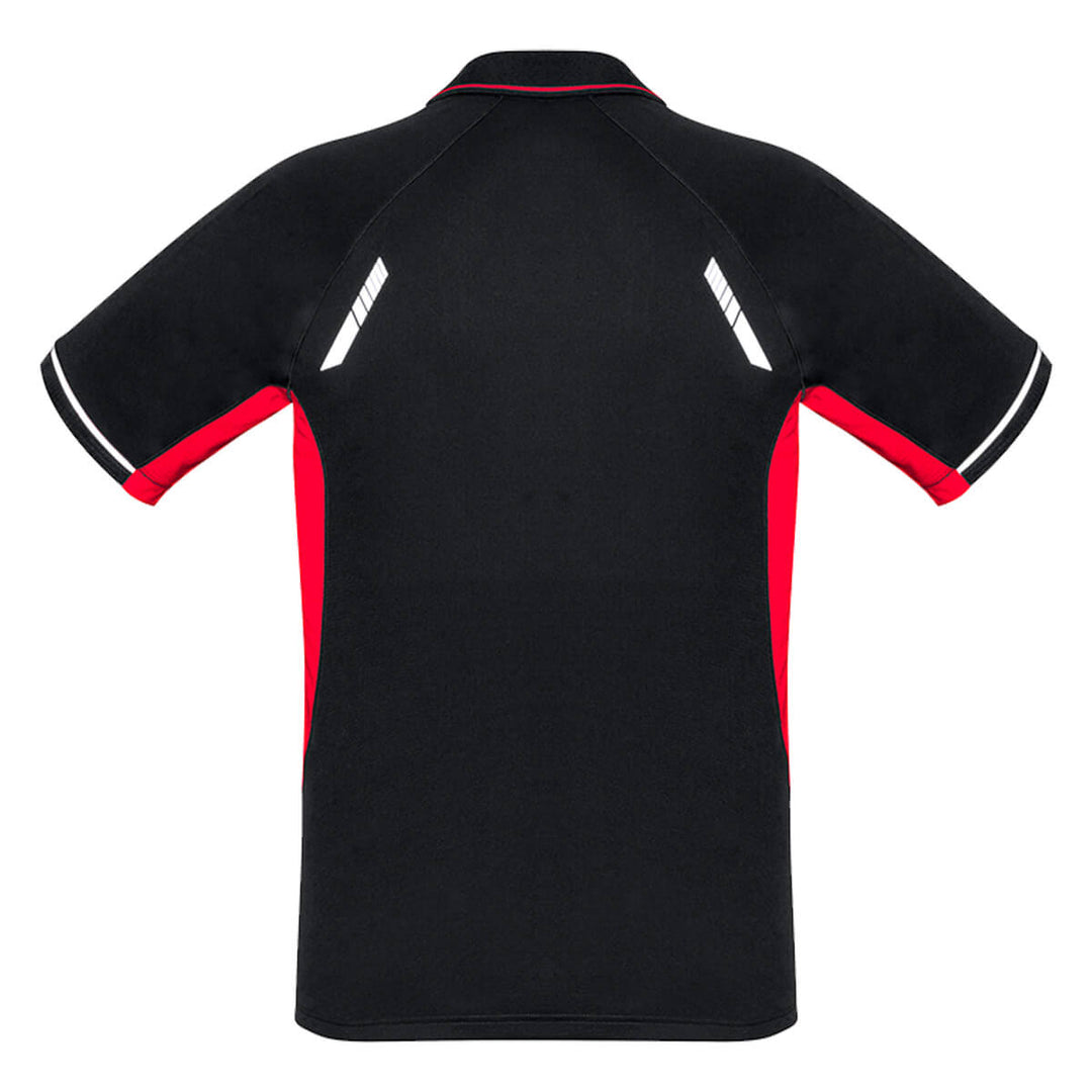 Biz Collection P700MS Mens Renegade Short Sleeve Polo Black/Red/Silver