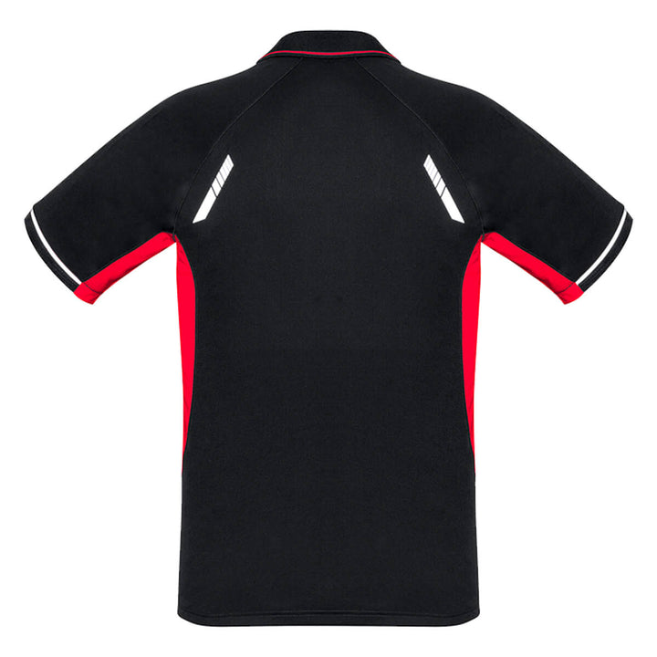 Biz Collection P700MS Mens Renegade Short Sleeve Polo Black/Red/Silver