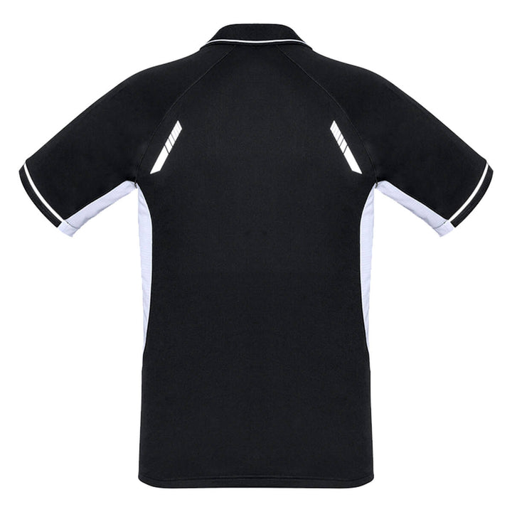 Biz Collection P700MS Mens Renegade Short Sleeve Polo Black/White/Silver