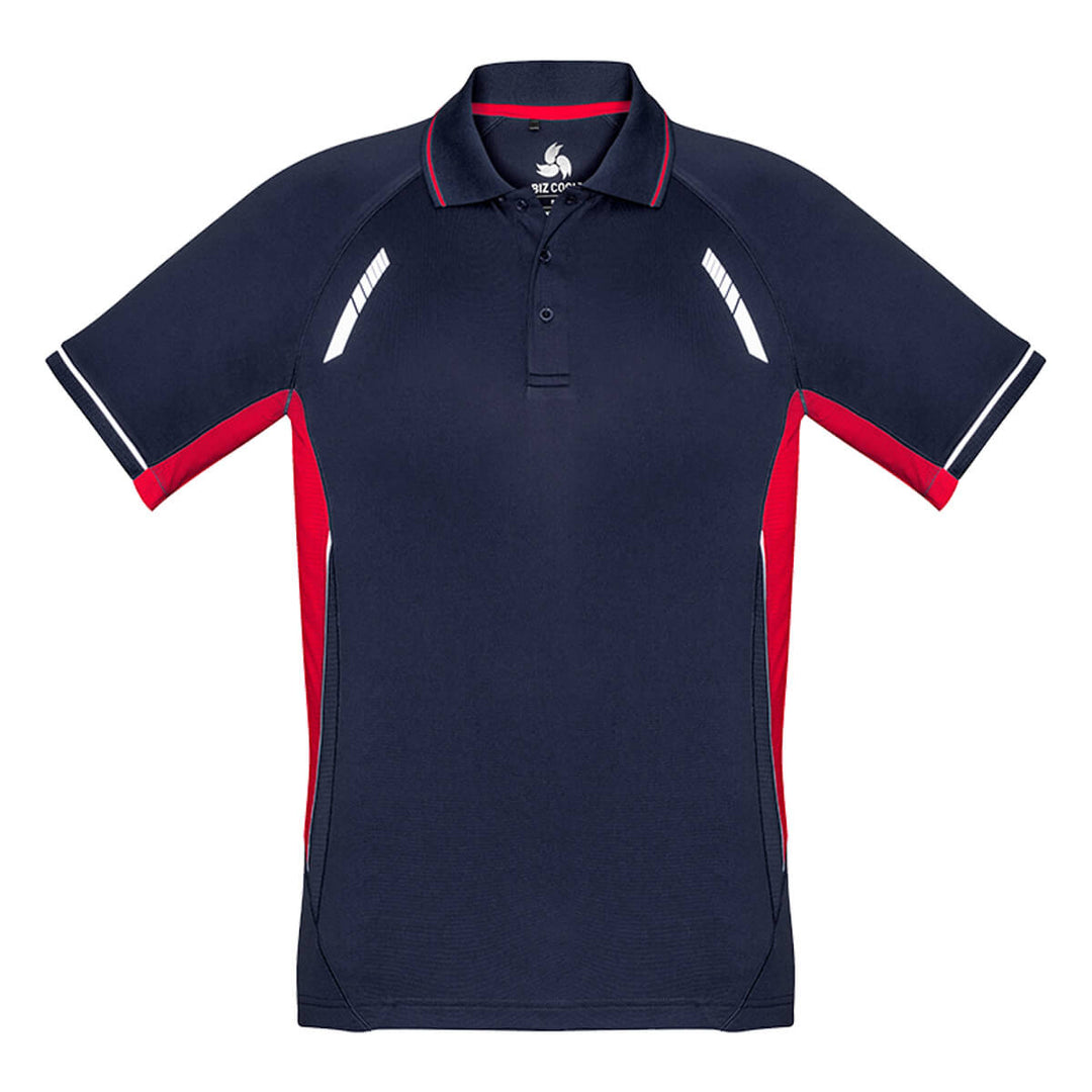 Biz Collection P700MS Mens Renegade Short Sleeve Polo Navy/Red/Silver