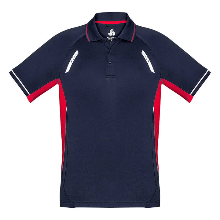 Biz Collection P700MS Mens Renegade Short Sleeve Polo Navy/Red/Silver