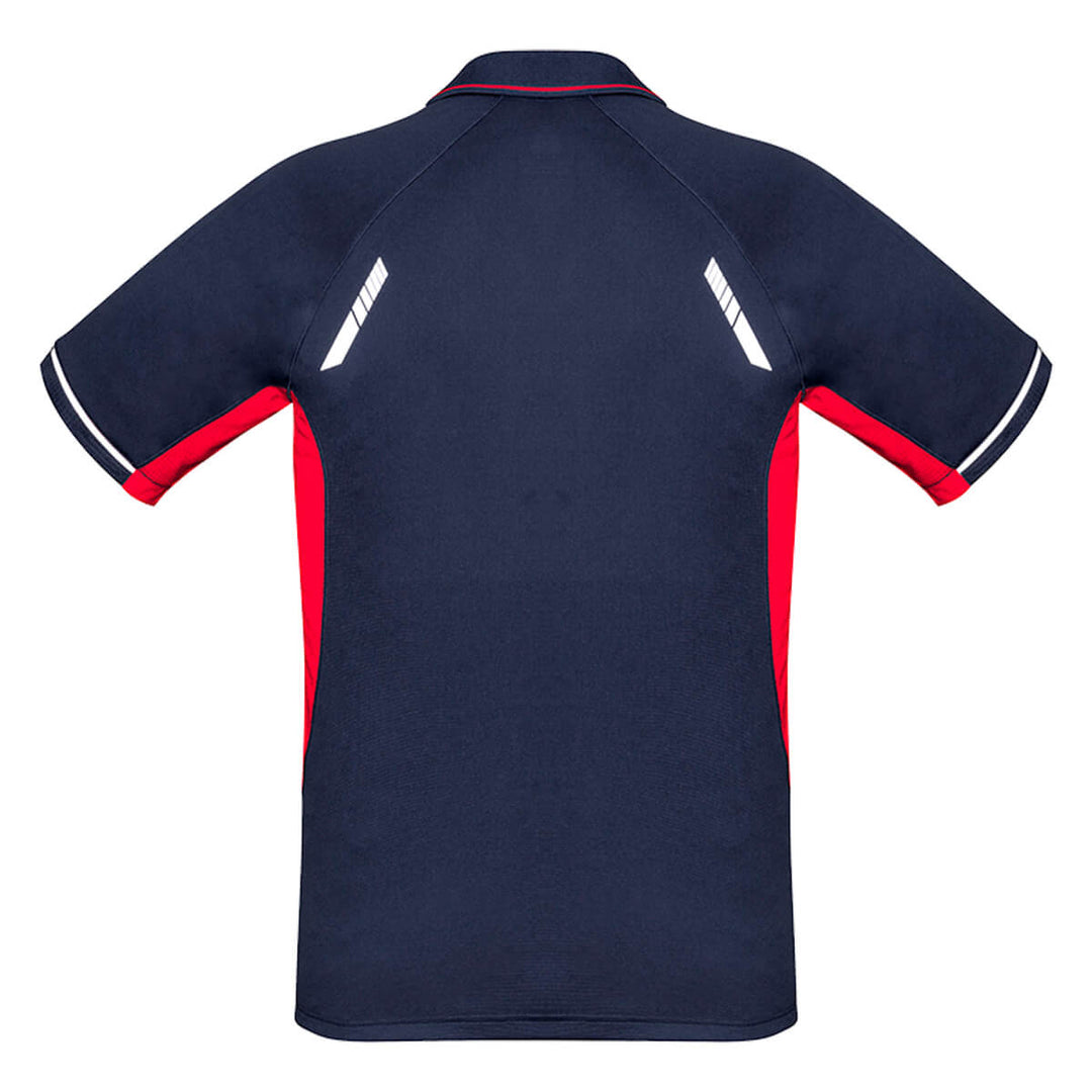 Biz Collection P700MS Mens Renegade Short Sleeve Polo Navy/Red/Silver