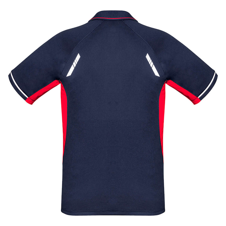 Biz Collection P700MS Mens Renegade Short Sleeve Polo Navy/Red/Silver