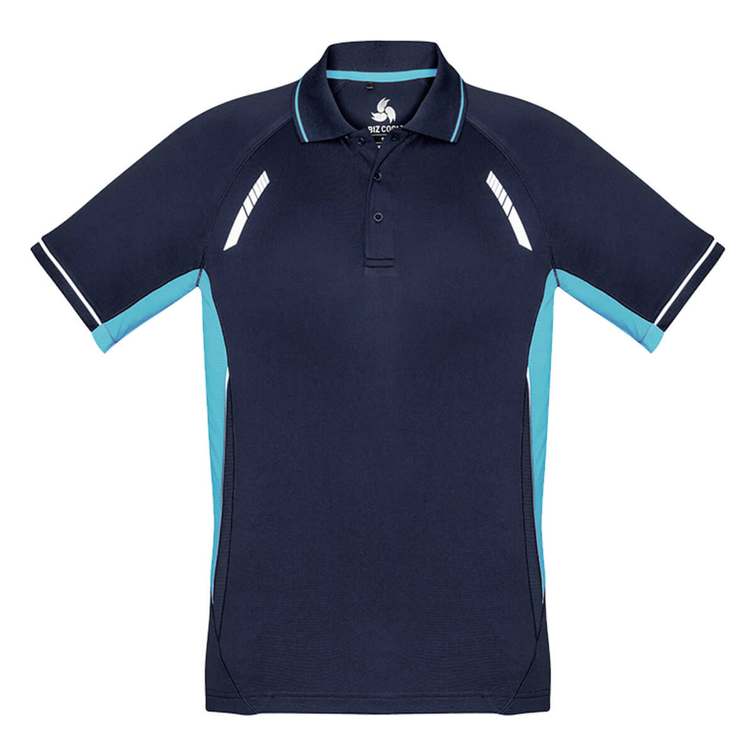 Biz Collection P700MS Mens Renegade Short Sleeve Polo Navy/Sky/Silver