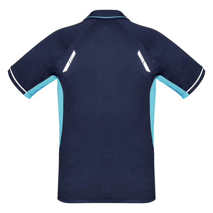 Biz Collection P700MS Mens Renegade Short Sleeve Polo Navy/Sky/Silver