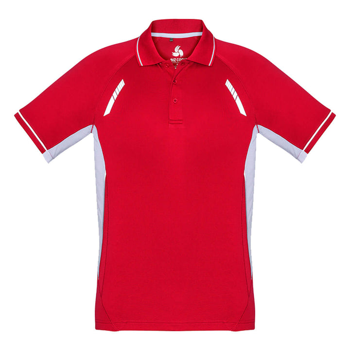 Biz Collection P700MS Mens Renegade Short Sleeve Polo Red/White/Silver