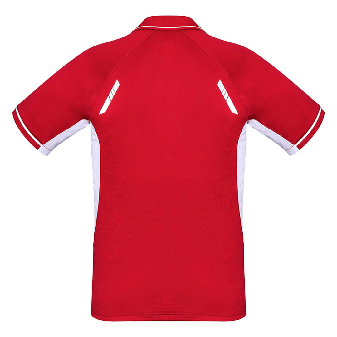 Biz Collection P700MS Mens Renegade Short Sleeve Polo Red/White/Silver