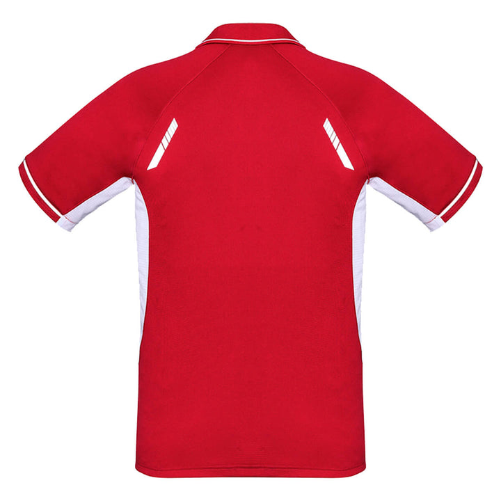 Biz Collection P700MS Mens Renegade Short Sleeve Polo Red/White/Silver