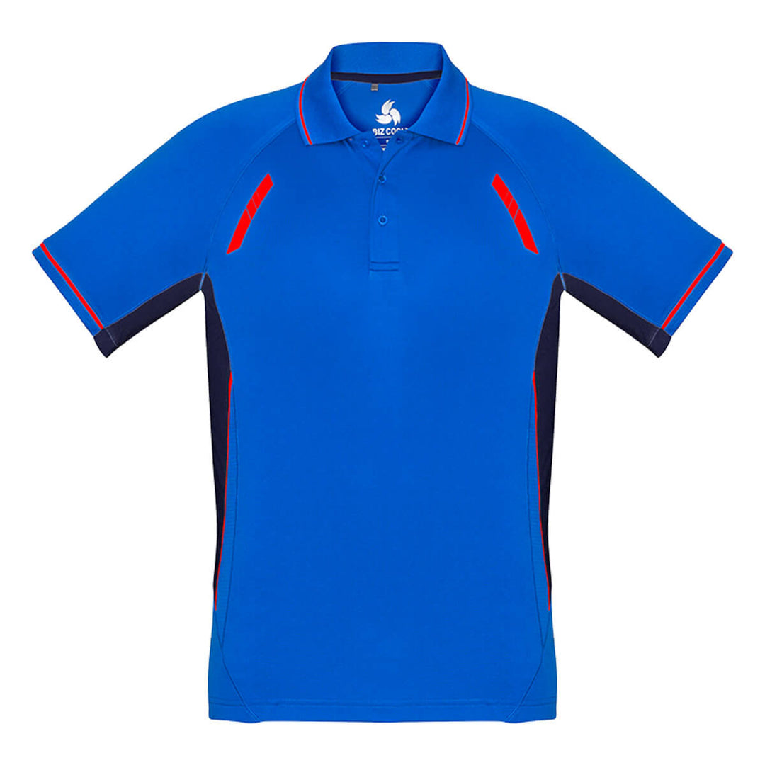 Biz Collection P700MS Mens Renegade Short Sleeve Polo Royal/Navy/Fluoro Orange