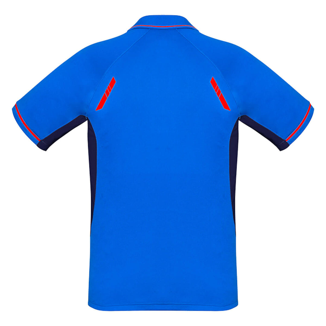 Biz Collection P700MS Mens Renegade Short Sleeve Polo Royal/Navy/Fluoro Orange