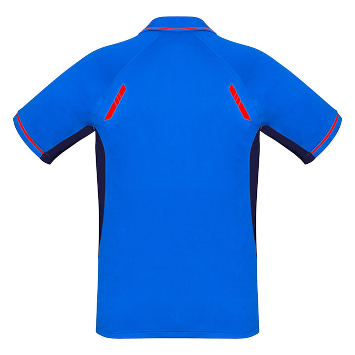 Biz Collection P700MS Mens Renegade Short Sleeve Polo Royal/Navy/Fluoro Orange