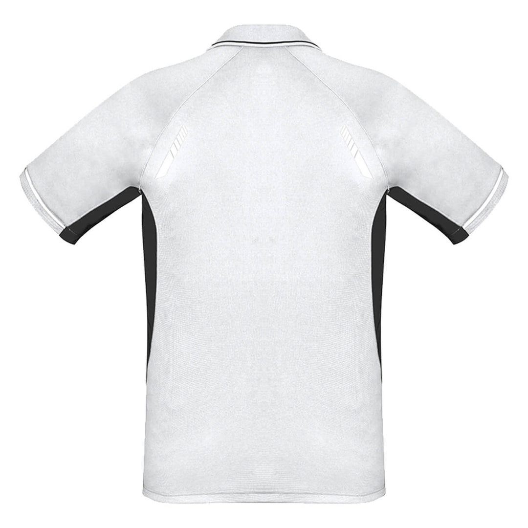 Biz Collection P700MS Mens Renegade Short Sleeve Polo White/Black/Silver