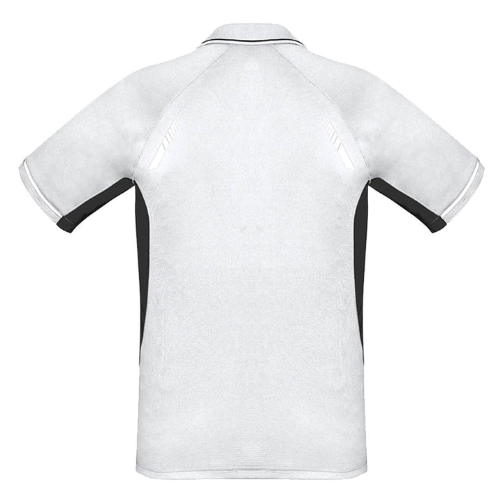 Biz Collection P700MS Mens Renegade Short Sleeve Polo White/Black/Silver