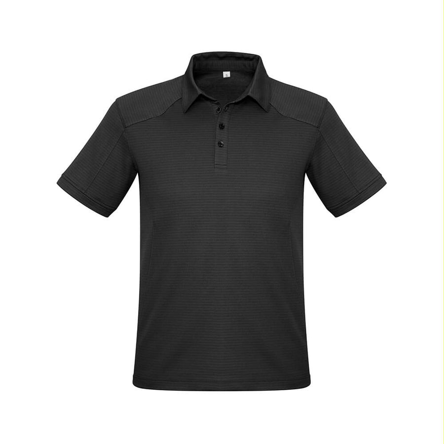 Biz Collection P706MS Mens Profile Short Sleeve Polo Black Front