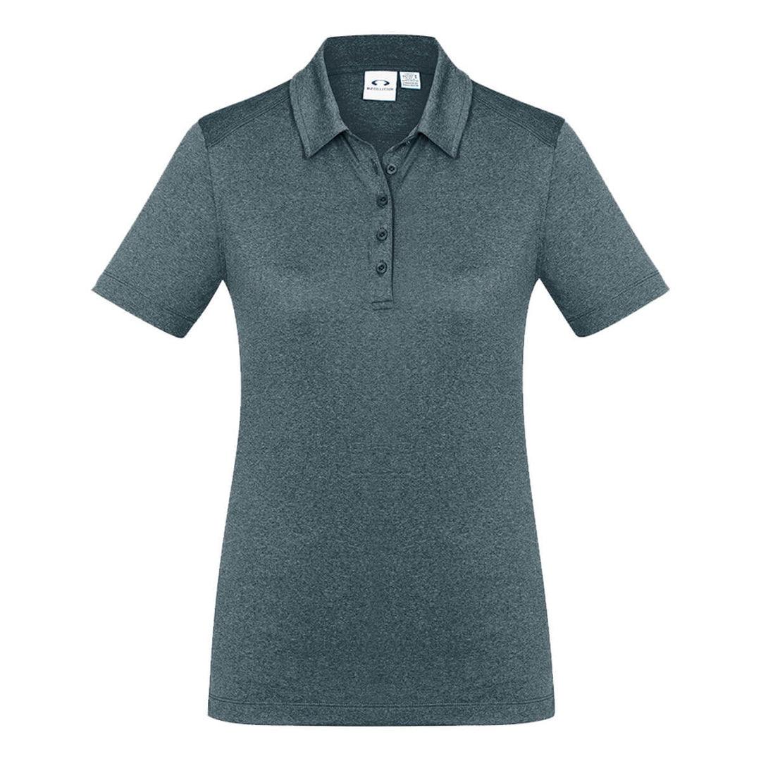 Biz Collection P815LS Womens Aero Cotton Feel Polo Charcoal