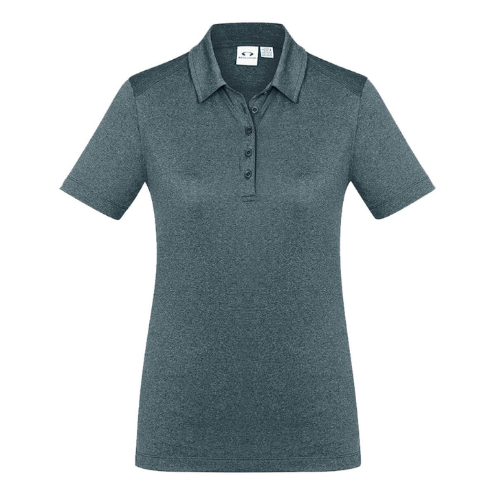 Biz Collection P815LS Womens Aero Cotton Feel Polo Charcoal