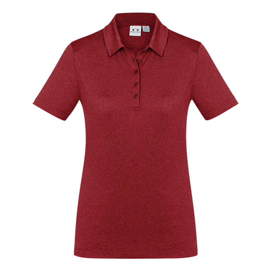 Biz Collection P815LS Womens Aero Cotton Feel Polo Red