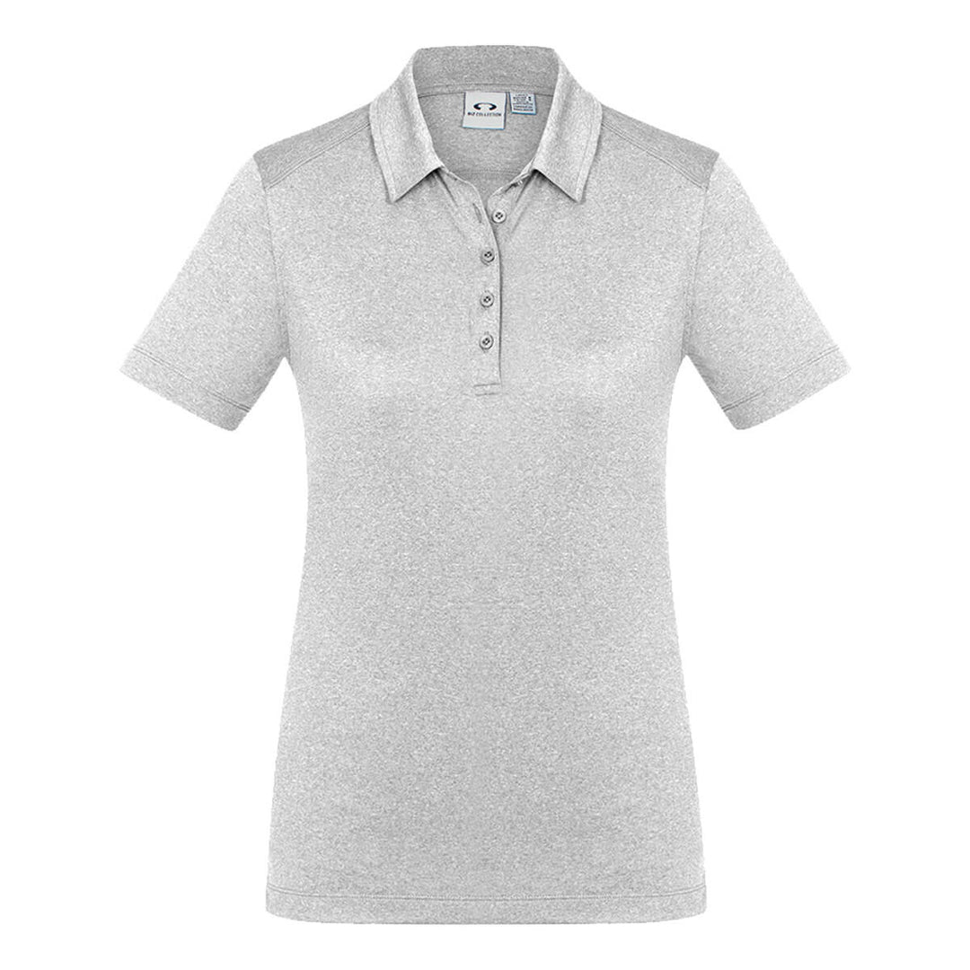 Biz Collection P815LS Womens Aero Cotton Feel Polo Silver