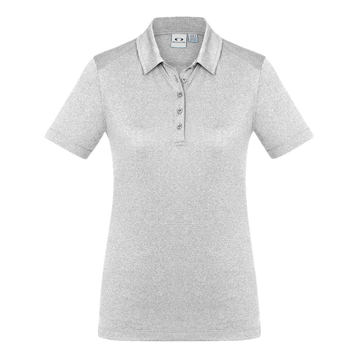 Biz Collection P815LS Womens Aero Cotton Feel Polo Silver