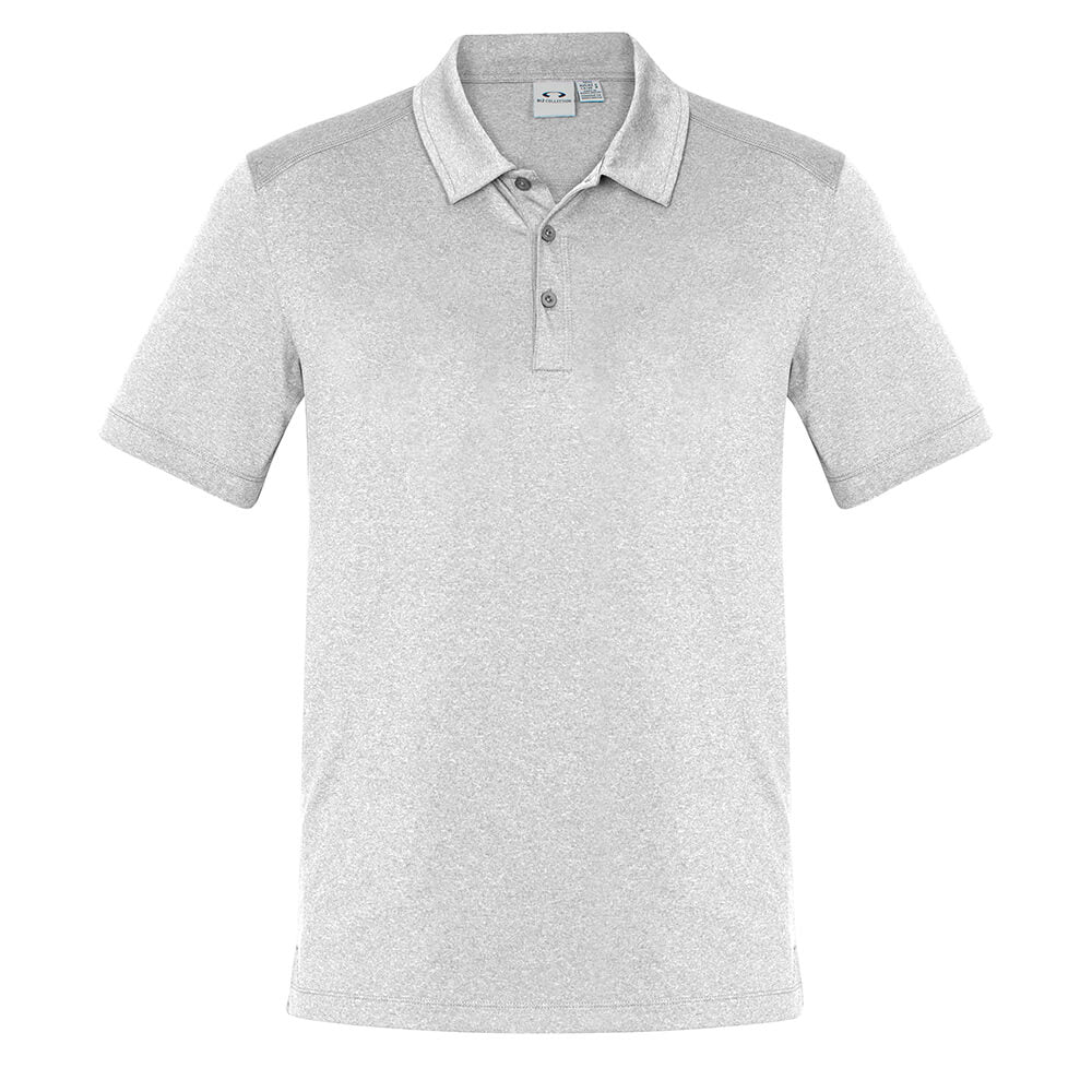 Biz Collection P815MS Mens Aero Cotton Feel Polo Silver