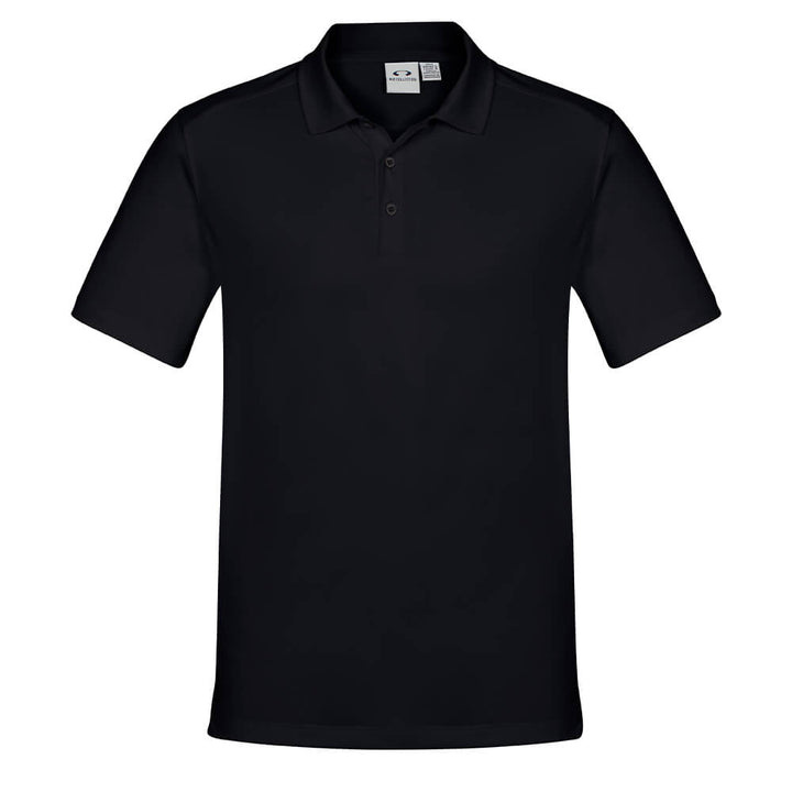 Biz Collection P815MS Mens Aero Cotton Feel Polo Solid Black