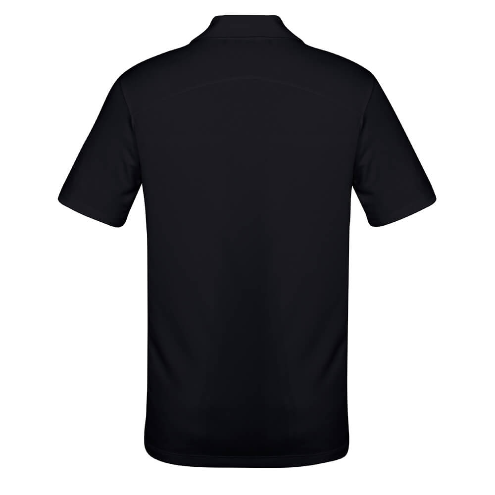 Biz Collection P815MS Mens Aero Cotton Feel Polo Solid Black