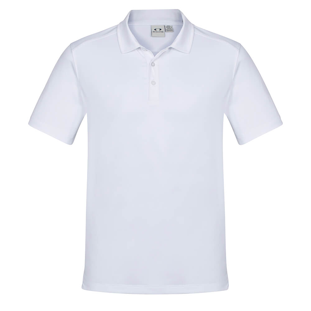 Biz Collection P815MS Mens Aero Cotton Feel Polo White