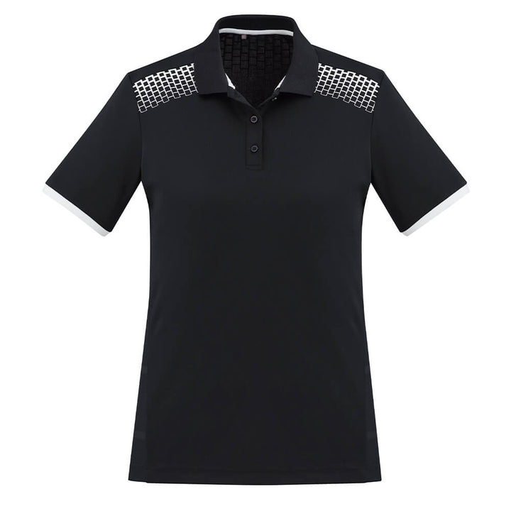 Biz Collection P900LS Womens Galaxy Polo Black/White