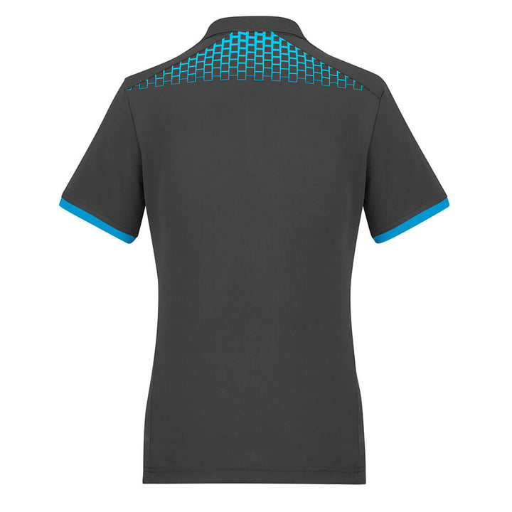 Biz Collection P900LS Womens Galaxy Polo Grey/Cyan