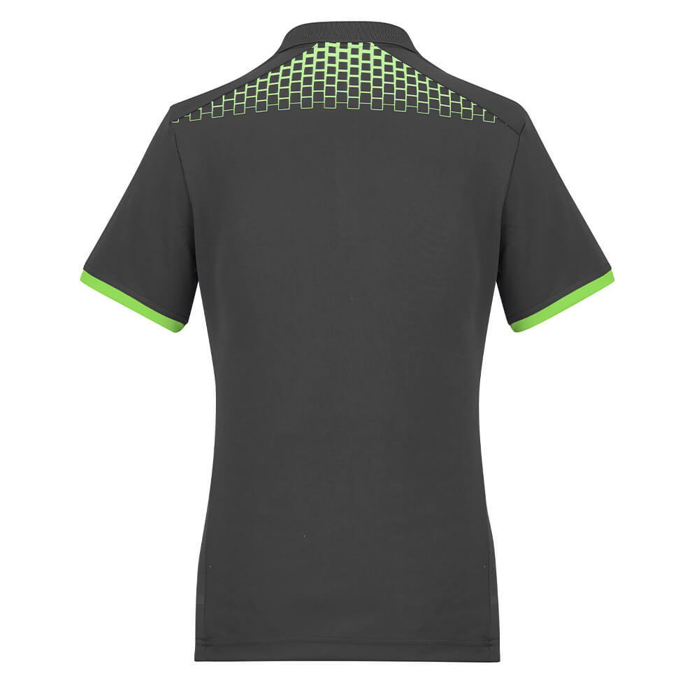 Biz Collection P900LS Womens Galaxy Polo Grey/Fluoro Lime