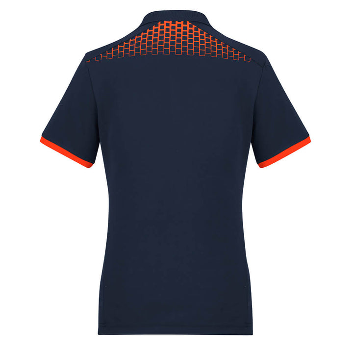 Biz Collection P900LS Womens Galaxy Polo Navy/Fluoro Orange