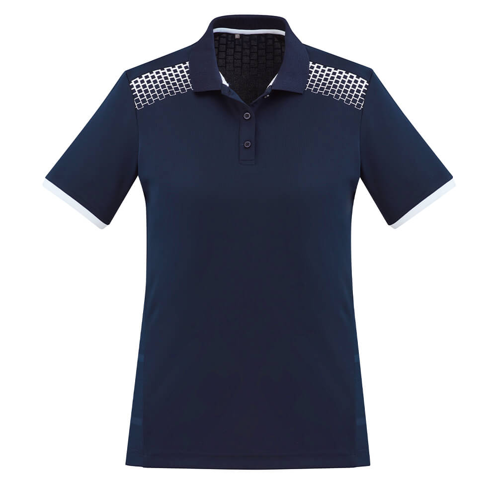 Biz Collection P900LS Womens Galaxy Polo Navy/White