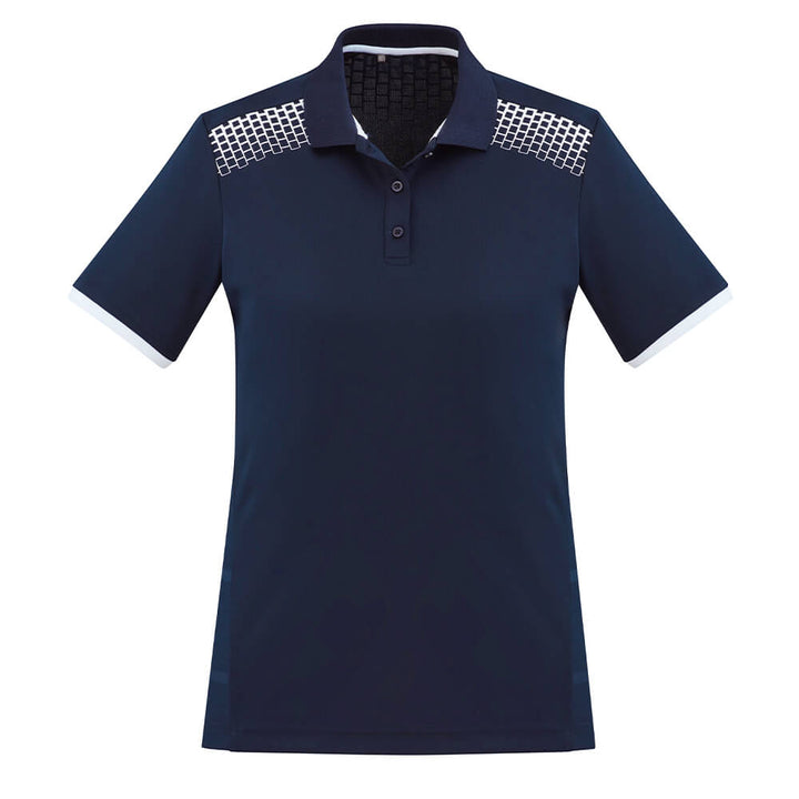 Biz Collection P900LS Womens Galaxy Polo Navy/White
