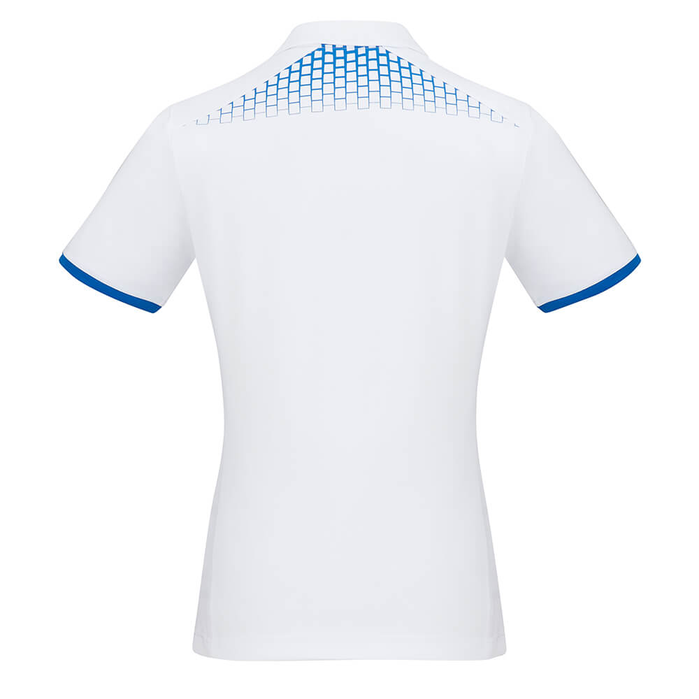Biz Collection P900LS Womens Galaxy Polo White/Royal