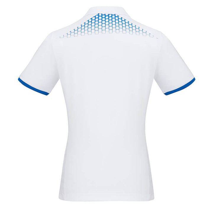 Biz Collection P900LS Womens Galaxy Polo White/Royal