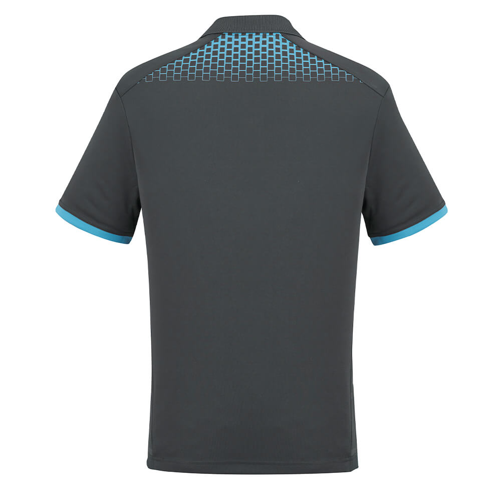 Biz Collection P900MS Mens Galaxy Polo Grey/Cyan