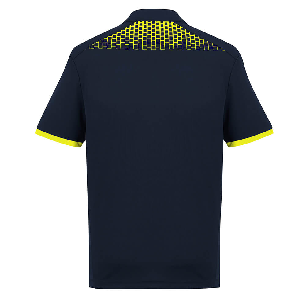 Biz Collection P900MS Mens Galaxy Polo Navy/Fluoro Yellow