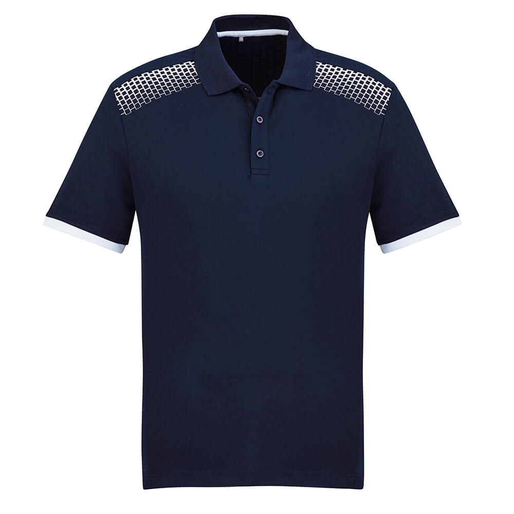 Biz Collection P900MS Mens Galaxy Polo Navy/White