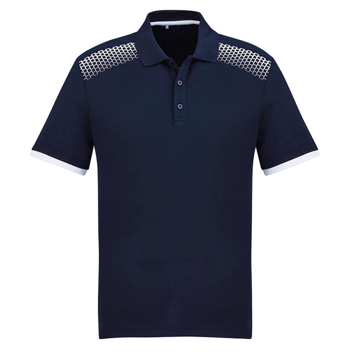 Biz Collection P900MS Mens Galaxy Polo Navy/White