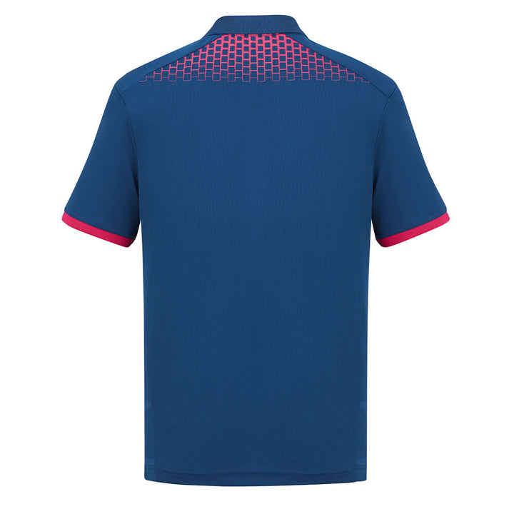 Biz Collection P900MS Mens Galaxy Polo Steel Blue/Magenta