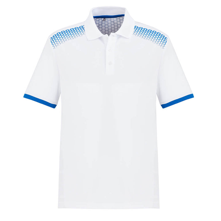 Biz Collection P900MS Mens Galaxy Polo White/Royal
