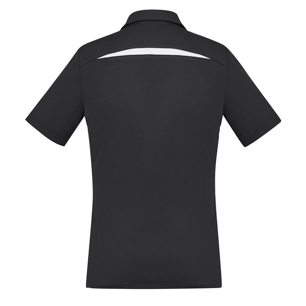 Biz Collection P901LS Womens Sonar Short Sleeve Polo Black/White