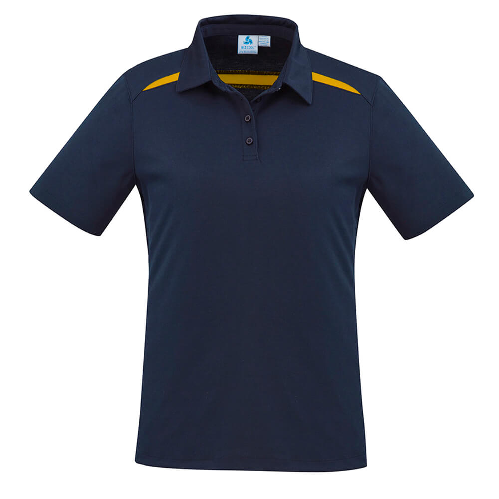 Biz Collection P901LS Womens Sonar Short Sleeve Polo Navy/Gold