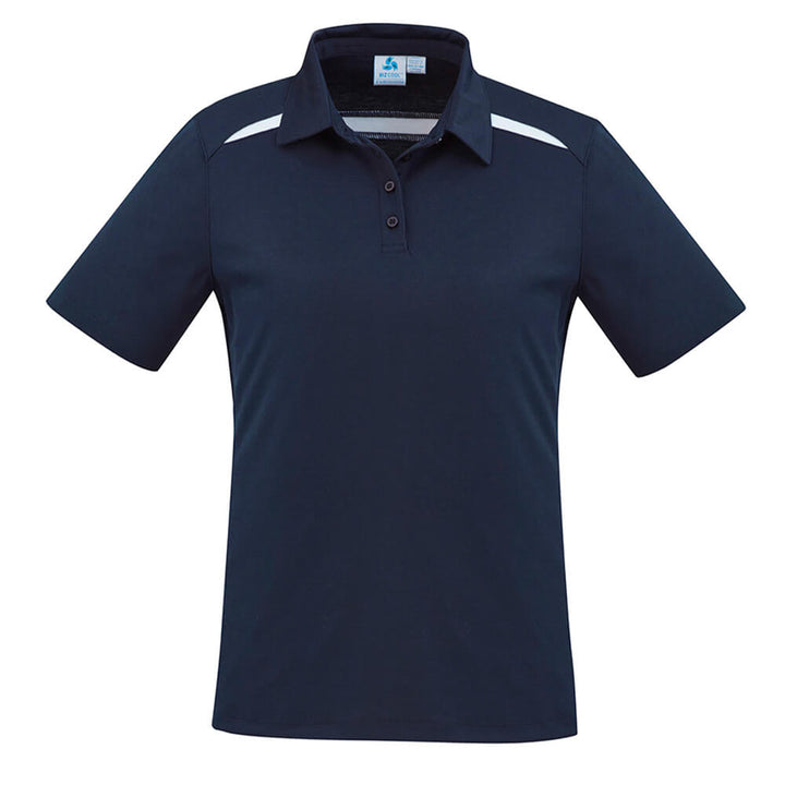 Biz Collection P901LS Womens Sonar Short Sleeve Polo Navy/White