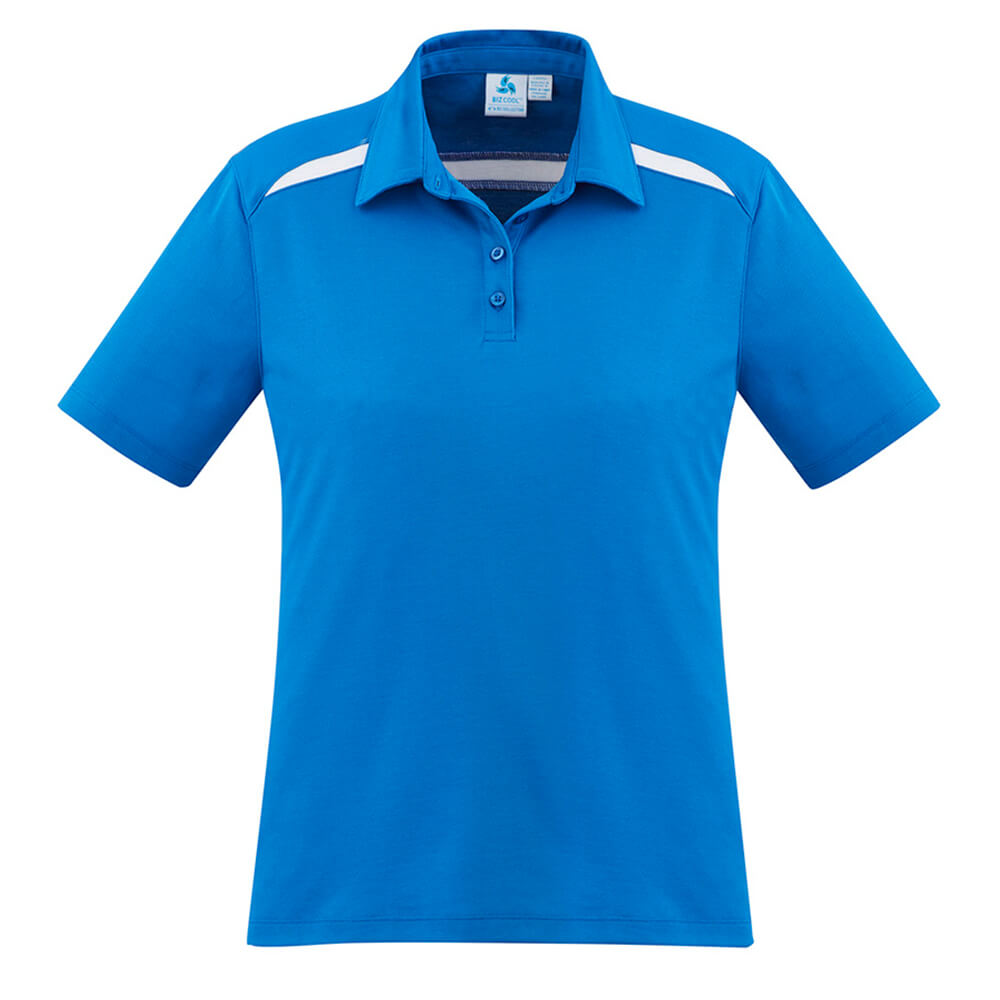 Biz Collection P901LS Womens Sonar Short Sleeve Polo Royal/White
