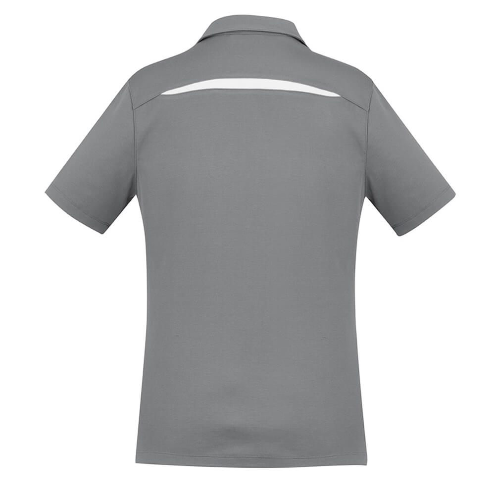 Biz Collection P901LS Womens Sonar Short Sleeve Polo Silver/White