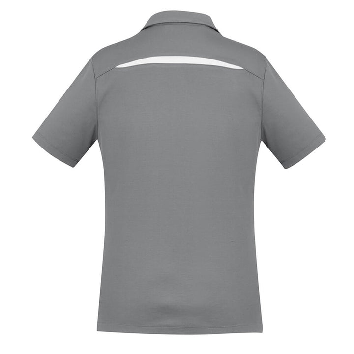 Biz Collection P901LS Womens Sonar Short Sleeve Polo Silver/White