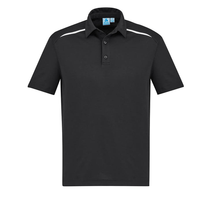 Biz Collection P901MS Mens Sonar Short Sleeve Polo Black/White