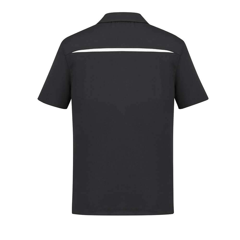 Biz Collection P901MS Mens Sonar Short Sleeve Polo Black/White